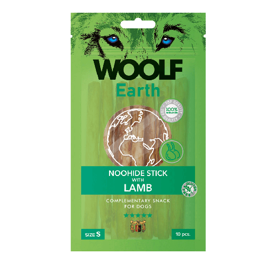 WOOLF EARTH NOOHIDE - S лакомство за куче стикчета с агнешко, 90г/опак. - - Zoolink WOOLF EARTH NOOHIDE - S лакомство за куче стикчета с агнешко, 90г/опак. - - Zoolink