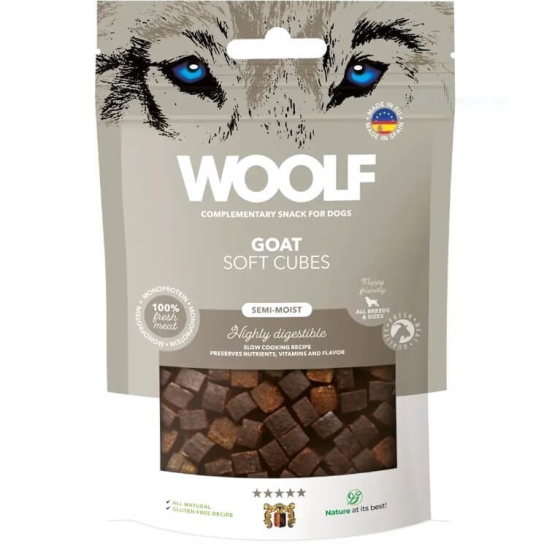 WOOLF SOFT CUBES лакомство за куче - меки кубчета, Коза (монопротеин), 100г -  - Zoolink