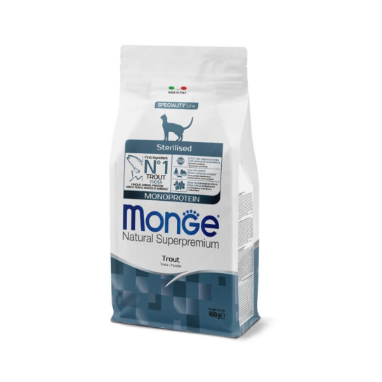 MONGE NS MONOPROTEIN CAT STERILISED - за кастрирани котки над 1г., Пъстърва, 400г -  - Zoolink