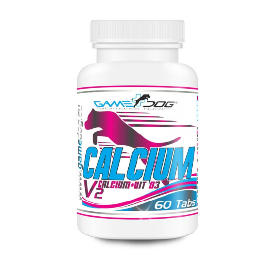 GAME DOG CALCIUM V2 +vit.D3 - добавка за кучета, подпомага костната система, 60 бр. таблетки - Добавки - Zoolink