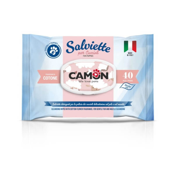 CAMON WIPES COTTON, PUPPY - мокри кърпички за кученца с аромат на памук, 30х20см, 40бр. - - Zoolink CAMON WIPES COTTON, PUPPY - мокри кърпички за кученца с аромат на памук, 30х20см, 40бр. - - Zoolink