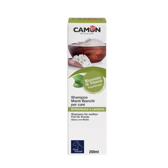 CAMON OrmeNaturali WHITE COAT SHAMPOO - шампоан за бяла козина с титанов диоксид, 200мл - - Zoolink CAMON OrmeNaturali WHITE COAT SHAMPOO - шампоан за бяла козина с титанов диоксид, 200мл - - Zoolink