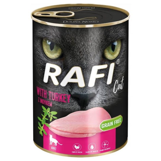 RAFI CAT TURKEY - за израснали котки, с Пуешко, консерва 400г -  - Zoolink