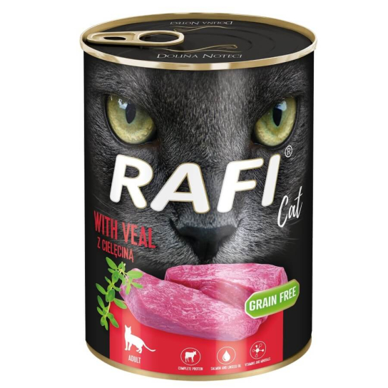 RAFI CAT VEAL - за израснали котки, с Телешко, консерва 400г -  - Zoolink