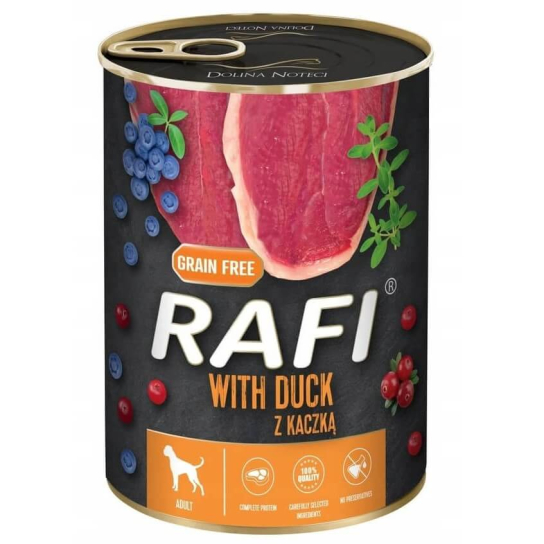 RAFI DOG DUCK - за израснали кучета, с Патешко, плодове, консерва 800г -  - Zoolink