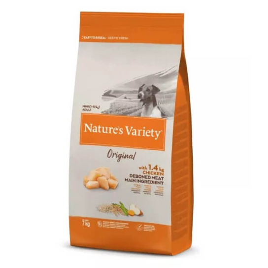 NATURE`S VARIETY DOG ADULT MINI - за кучета от малки породи, с Пиле, 7кг -  - Zoolink