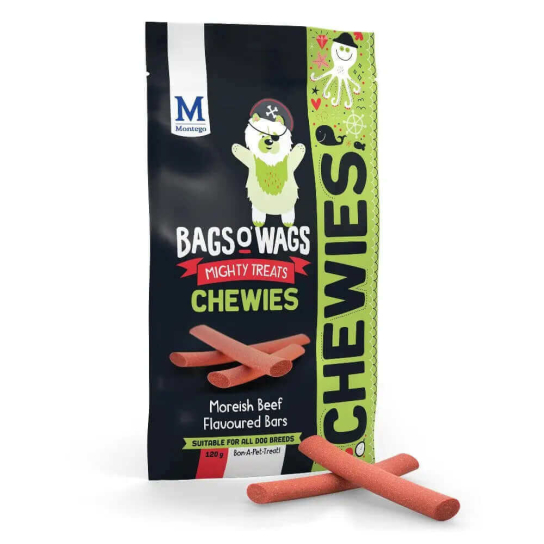 BAGS O’ WAGS CHEWIES BARS BEEF - лакомства за куче барчета с вкус Говеждо, 120г -  - Zoolink