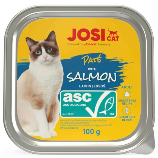 JOSI Cat ADULT SALMON - пастет за котки над 1г. със Сьомга, терин 100 г -  - Zoolink
