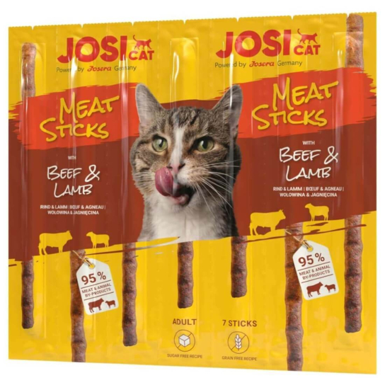 JOSI Cat MEAT STICKS BEEF&LAMB - меки пръчици за котки с Говеждо и Агне, 35 г -  - Zoolink
