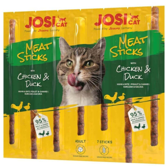 JOSI Cat MEAT STICKS CHICKEN&DUCK - меки пръчици за котки с Пиле и Патица, 35 г -  - Zoolink
