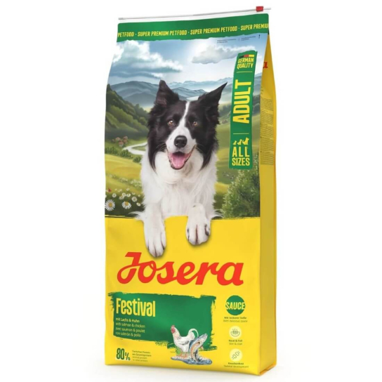 JOSERA FESTIVAL DOG ADULT - за капризни кучета със Сьомга и Пиле, 12.5 кг -  - Zoolink