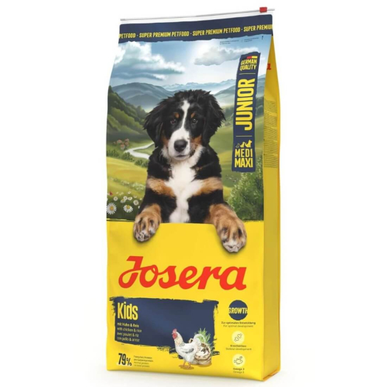 JOSERA KIDS JUNIOR MEDI/MAX - за кученца от средни и едри породи с Пиле и ориз, 12.5 кг -  - Zoolink