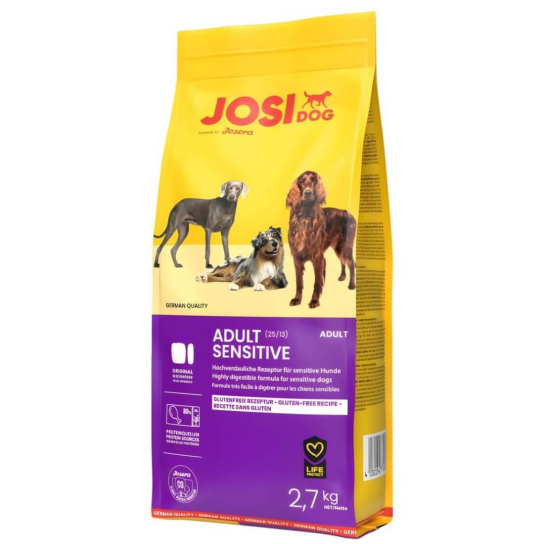 JOSI Dog ADULT SENSITIVE - за израснали кучета с чувствителен стомах, 2.7 кг -  - Zoolink