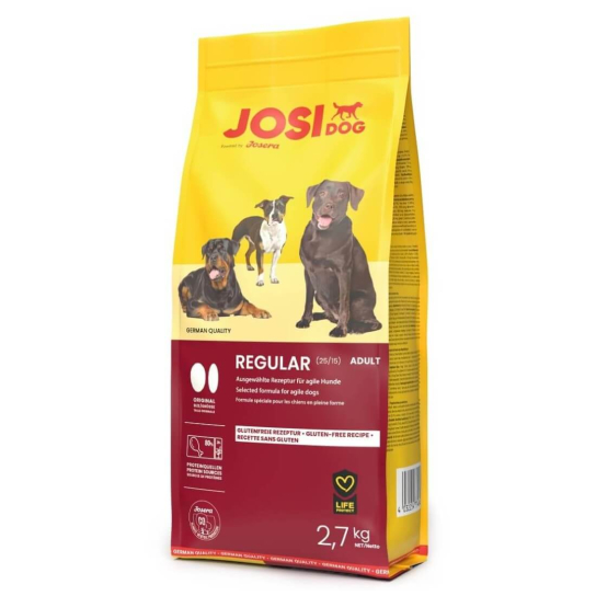 JOSI Dog ADULT REGULAR - за израснали кучета с леко повишени енергийни нужи, 2.7 кг -  - Zoolink