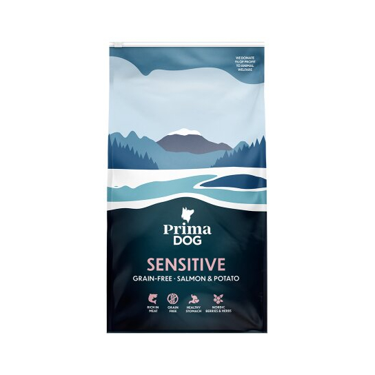 PRIMA DOG SENSITIVE SALMON&POTATO - израснали кучета с чувствителен стомах със Сьомга и картоф, 10кг -  - Zoolink