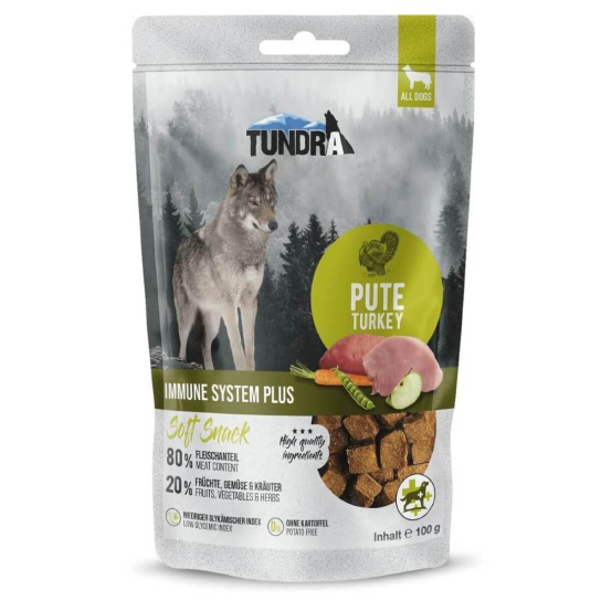 TUNDRA SOFT SNACK IMMUNE SYSTEM PLUS - лакомство за кучета за имунна система, с Пуйка, 100 г -  - Zoolink