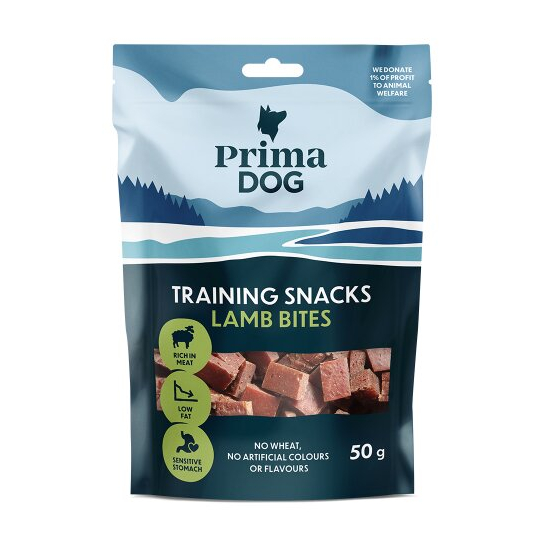 PRIMA DOG TRAINING SNACKS LAMB BITES - лакомствa за куче, Агнешки хапки 50 г - - Zoolink PRIMA DOG TRAINING SNACKS LAMB BITES - лакомствa за куче, Агнешки хапки 50 г - - Zoolink