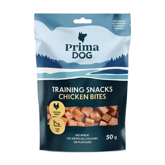 PRIMA DOG TRAINING SNACKS CHICKEN BITES - лакомства за куче, Пилешки хапки 50 г - - Zoolink PRIMA DOG TRAINING SNACKS CHICKEN BITES - лакомства за куче, Пилешки хапки 50 г - - Zoolink