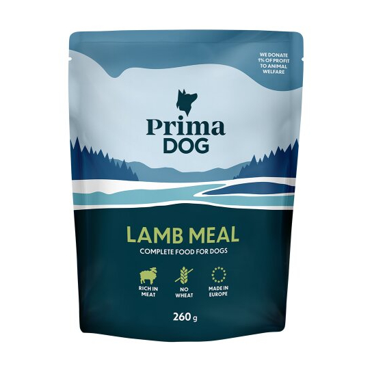 PRIMA DOG LAMB MEAL - за кучета с Агнешко месо, пауч 260 г -  - Zoolink
