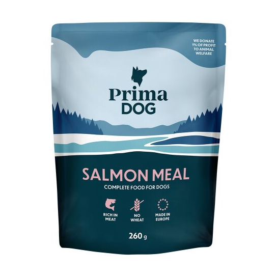 PRIMA DOG SALMON MEAL - за кучета със Сьомга, пауч 260 г -  - Zoolink