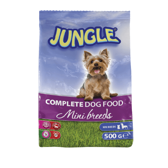 JUNGLE COMPLETE DOG FOOD MINI BREEDS - суха храза за малки породи кучета, 500 г -  - Zoolink