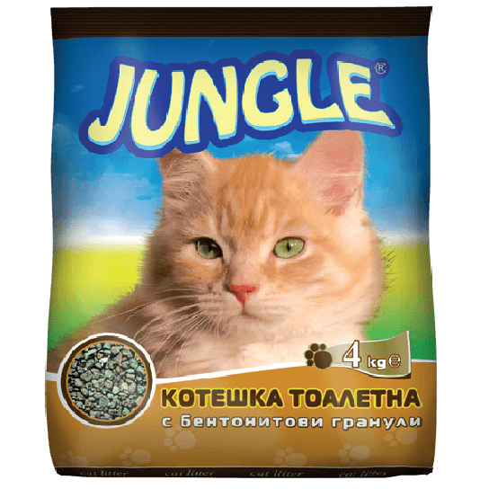JUNGLE Котешка тоалетна с бентонитови гранули, 4 кг -  - Zoolink
