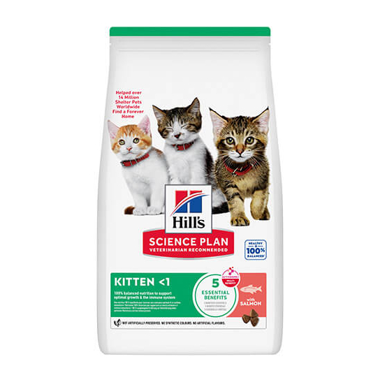 Hill’s SP Feline Kitten Salmon - за котенца от отбиване до 1г., бременни или кърмещи, Сьомга, 1.5 кг -  - Zoolink