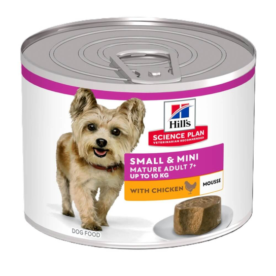 Hill’s SP Canine Mature Mousse Small&Mini - за кучета до 10кг и над 7г., Пиле, консерва 200 г -  - Zoolink