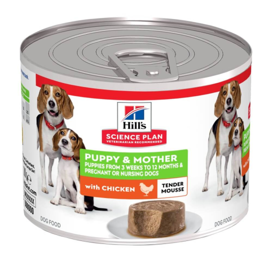Hill’s SP Canine Puppy&Mother Mousse -за кучета до 1 г., бременни/кърмещи, Пиле, консерва 200г -  - Zoolink