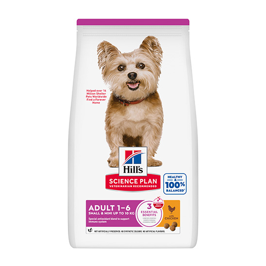 Hill’s SP Canine Adult Small&Mini Chicken - за кучета до 10 кг на възраст от 1 до 6г., Пиле, 3 кг -  - Zoolink