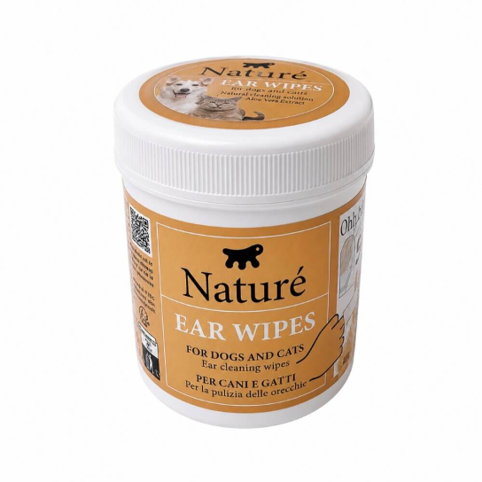 NATURE EARS WIPES - Мокри кърпички /напръстник за почистване на уши за кучета и котки, 50бр. -  - Zoolink
