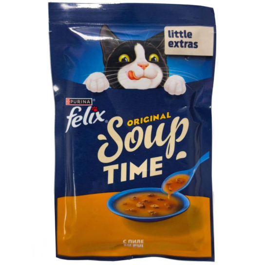 Purina FELIX SOUP - допълваща храна за котки, супa с Пиле, 48г -  - Zoolink