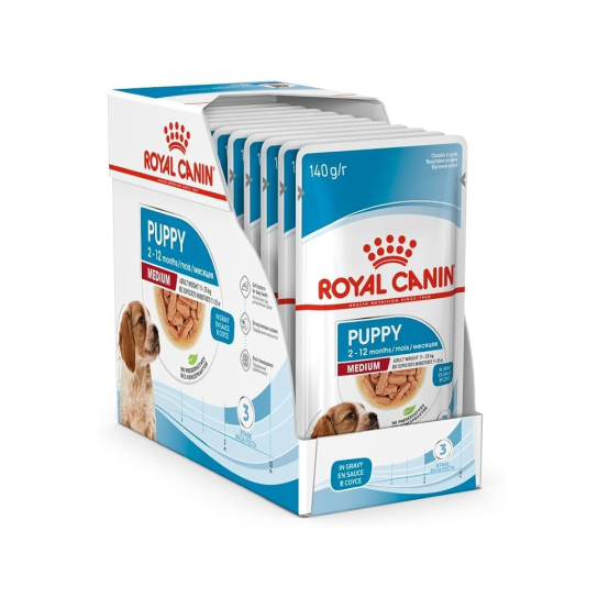 Royal Canin Medium Puppy Pouch 10x140g -  - Zoolink