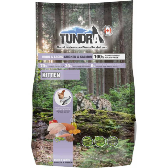 TUNDRA CAT KITTEN - за подрастващи котки до 1 г., Пиле и Сьомга, 272г - - Zoolink TUNDRA CAT KITTEN - за подрастващи котки до 1 г., Пиле и Сьомга, 272г - - Zoolink