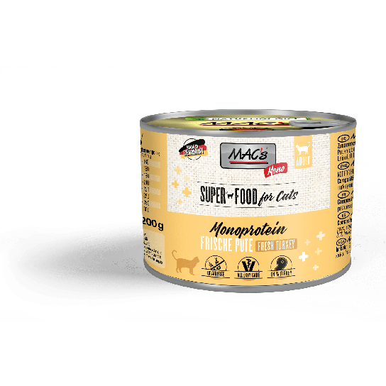 MAC'S CAT ADULT MONOPROTEIN - за пораснали котки, Пуйка, консерва 200г -  - Zoolink