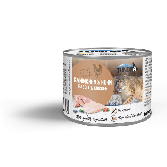 TUNDRA CAT ADULT - за котки в зряла възраст, Заек и Пиле, консерва 200г -  - Zoolink