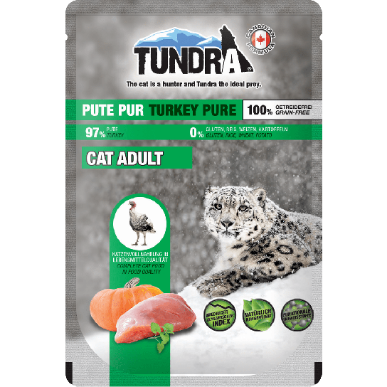 TUNDRA CAT ADULT - за котки в зряла възраст, чисто Пуешко, пауч 85г - - Zoolink TUNDRA CAT ADULT - за котки в зряла възраст, чисто Пуешко, пауч 85г - - Zoolink