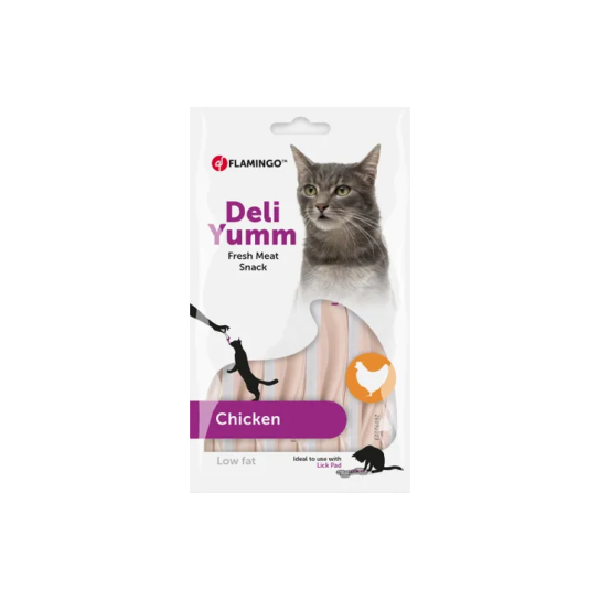Flamingo deli yumm течно лакомство за котки с вкус на пиле 14 гр -  - Zoolink
