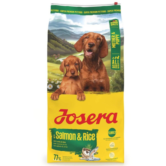 JOSERA MOTHER&PUPPY - за кученца до 8 мес. и кучета майки, със Сьомга и Ориз, 12.5 кг -  - Zoolink
