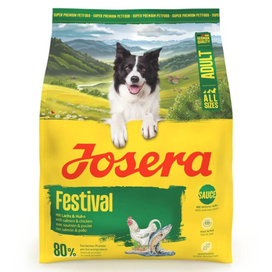 JOSERA FESTIVAL DOG ADULT - за капризни кучета със Сьомга и Пилe, 900 г -  - Zoolink