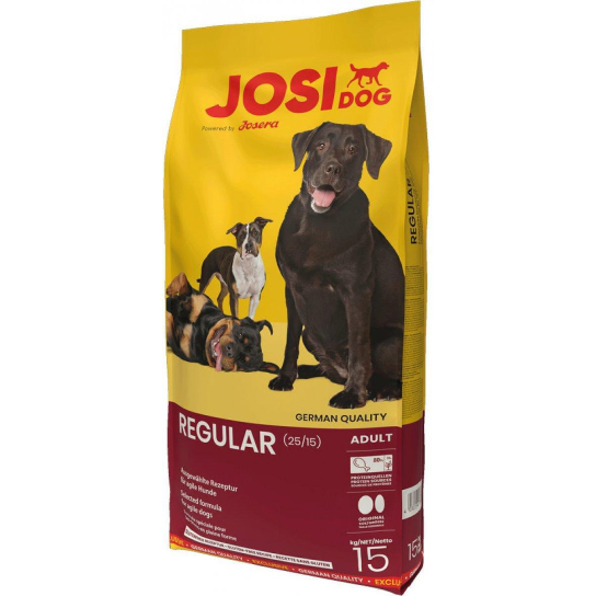 JOSI Dog ADULT REGULAR - за израснали кучета с леко повишени енергийни нужи, 15 кг -  - Zoolink