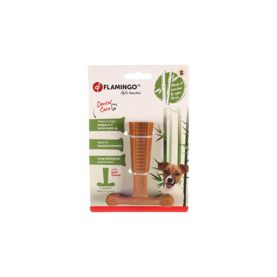 Flamingo бамбукова играчка за кучета с вкус на говеждо 10 см -  - Zoolink