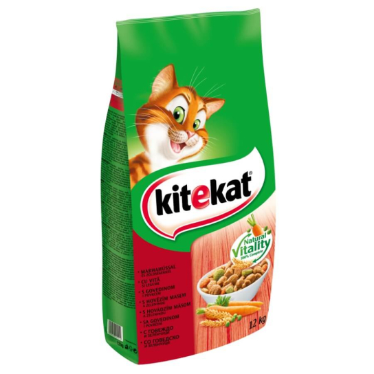 Kitekat Суха Храна с Говеждо и Зеленчуци 12Kg -  - Zoolink