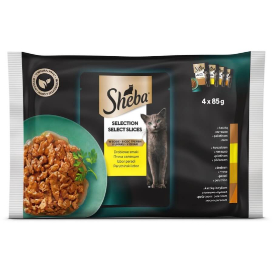 Sheba Паучове Птичи Ястия в сос грейви, 4x85г -  - Zoolink