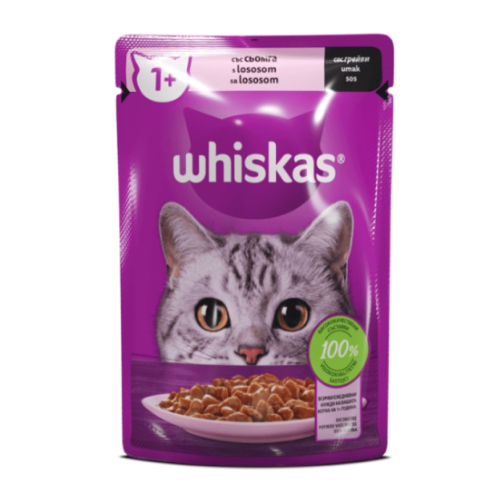 Whiskas Пауч Сьомга в сос грейви, 85г -  - Zoolink
