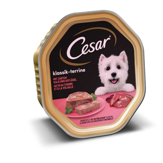 Cesar Tray Телешко и Птиче 150гр. -  - Zoolink