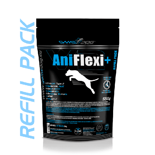 GAME DOG AniFlexi+ V2 REFILL PACK - кучешка добавка за стави, хрущяли и при дисплазия, 550г - Добавки - Zoolink