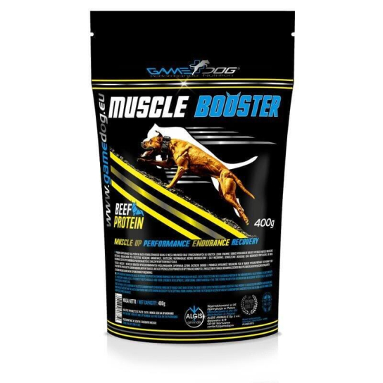 GAME DOG MUSCLE BOOSTER - добавка за спортни кучета, за мускулна маса и издръжливост, 400г - Добавки - Zoolink
