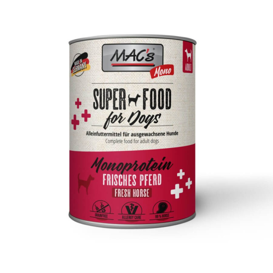 MAC'S DOG ADULT MONOPROTEIN - за пораснали кучета, Конско, консерва 800г - - Zoolink MAC'S DOG ADULT MONOPROTEIN - за пораснали кучета, Конско, консерва 800г - - Zoolink
