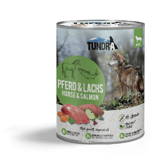 TUNDRA DOG ADULT - за кучета в зряла възраст, Конско и Сьомга , консерва 800г -  - Zoolink